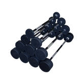 Rubber Coated Fixed Straight Barbell, 90lb
